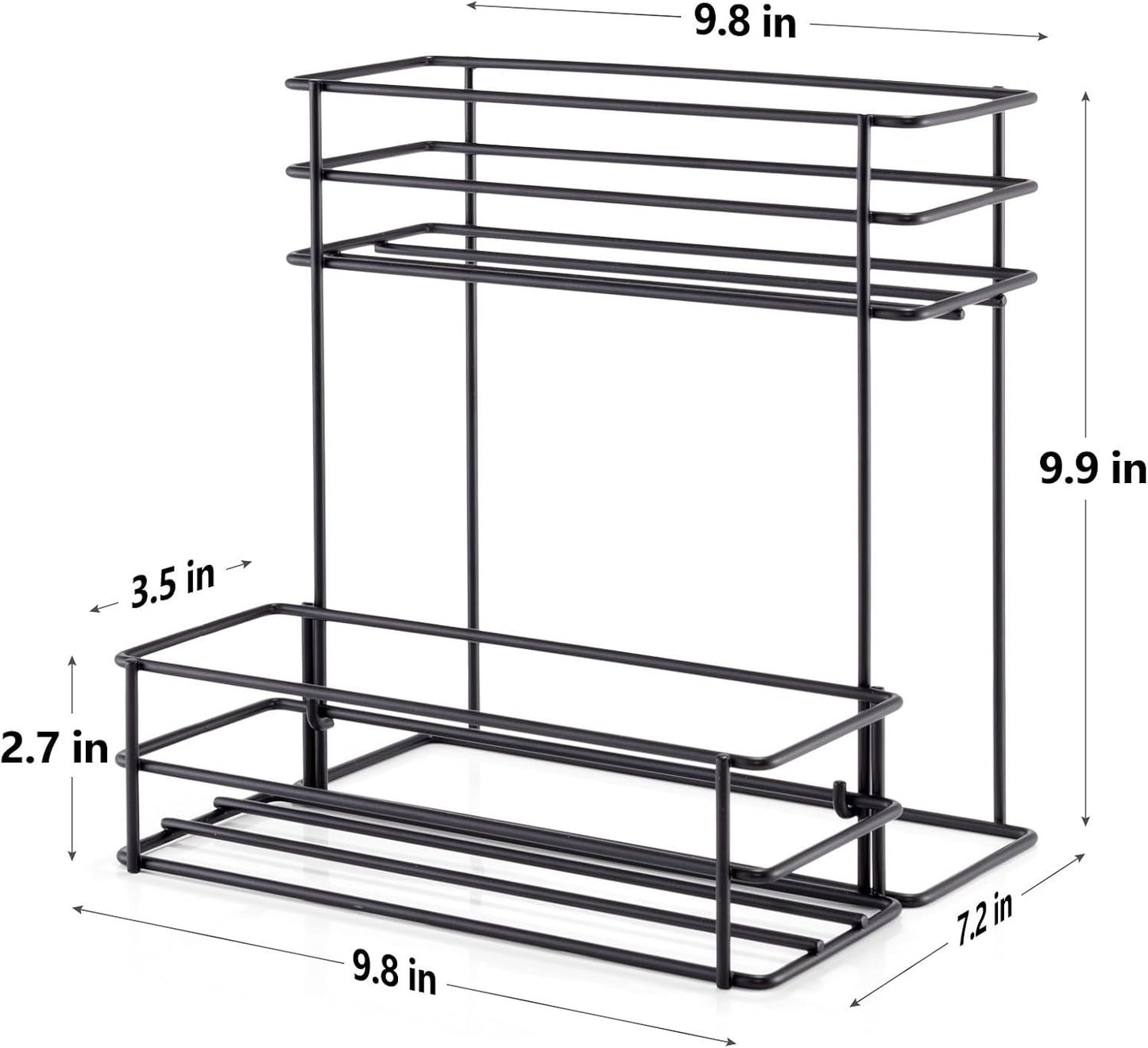 6 Bottle Coffee Syrup Organizer Coffee Syrup Rack for Coffee Bar Kitchen Small Wine Rack for Bar Family Storage for Syrup Wine Dressing