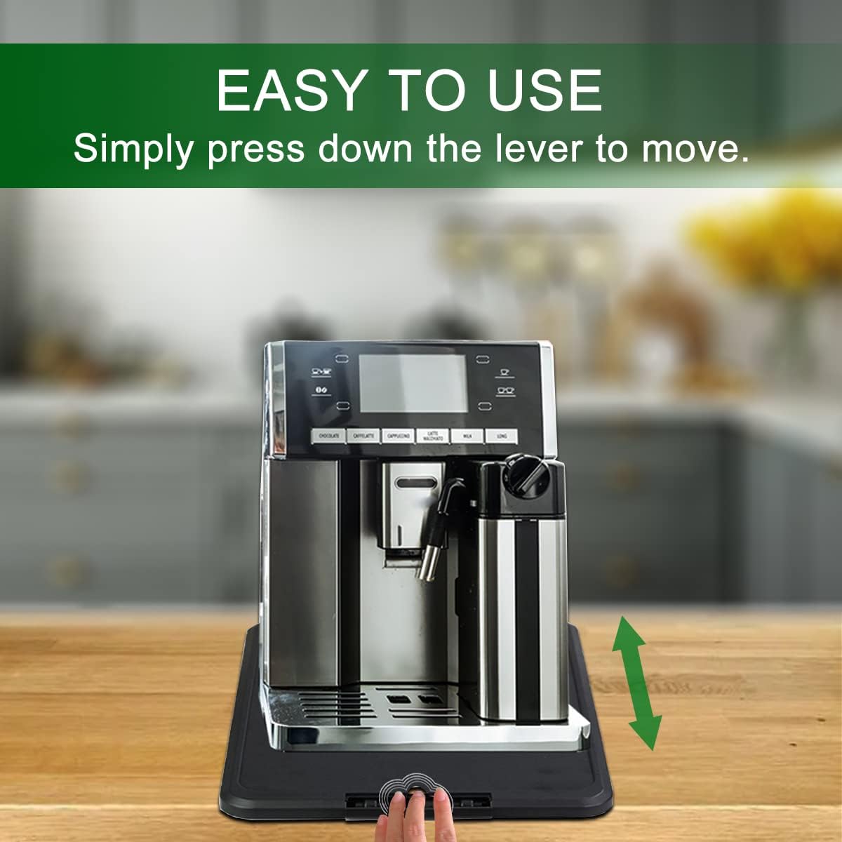 Diteje Kitchen Appliance Sliding Tray,Appliances Rolling Slider Moving Caddy Under Cabinet Countertop Compatible with Ninja Grill,KitchenAid Stand Mixer,Keurig Coffee Maker,Instant Pot,Blender