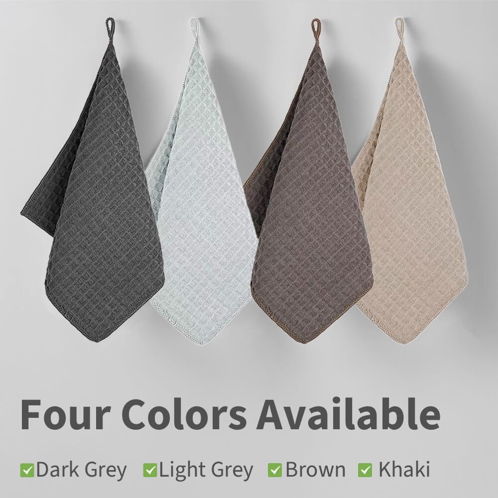 Espresso Accessories Barista Towels 8 Pack – Microfiber Cleaning Cloths for Espresso Machines, Steam Wands & Countertops – Essential Coffee Bar Accessories, Waffle Weave, Multicolor, 12"x12"