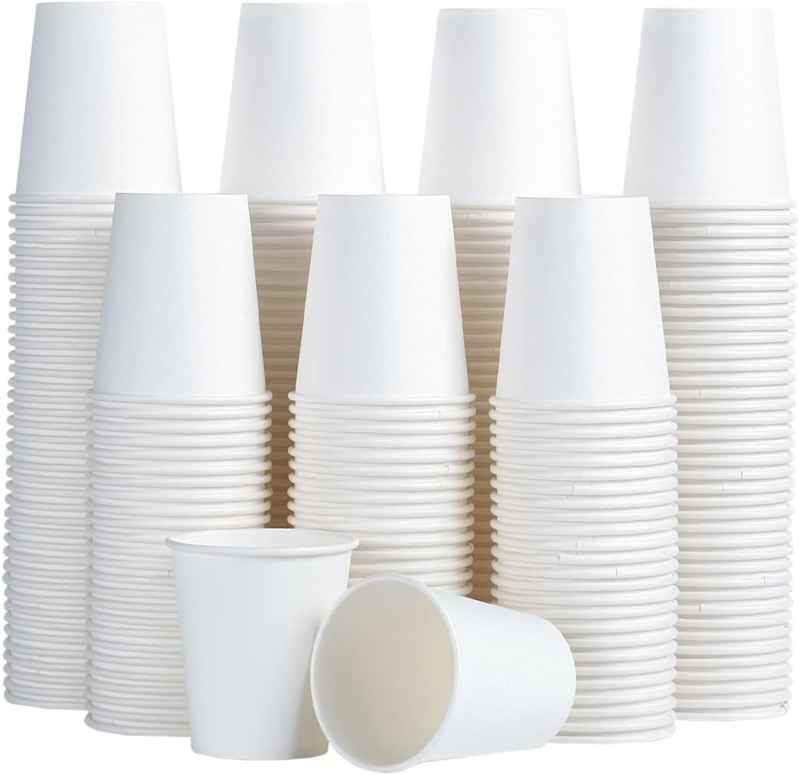300 Pack 5 oz Paper Cups, White Paper Disposable Cups, Small Bathroom Mouthwash Cups, Hot/Cold Drinking Cups for Bathroom, Home, Party, Office, Picnic, Travel