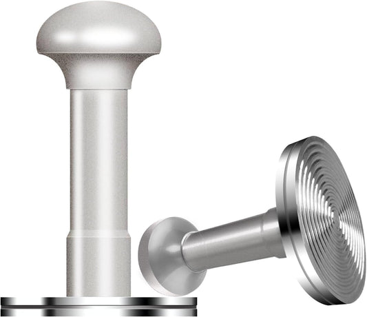 53.3mm Espresso Tamper - Premium Barista Coffee Tamper with Aluminum Handle and Stainless Steel Base, Compatible with Breville Barista Express 54mm Portafilter Basket (Silver)