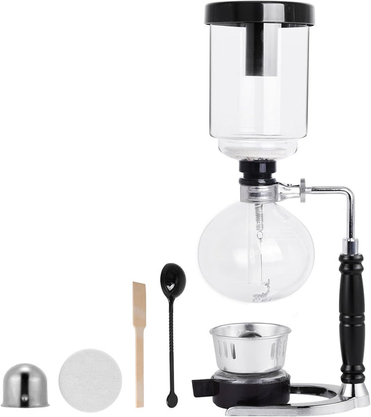 YUCHENGTECH Syphon Coffee Maker Tabletop Glass Siphon Pot Glass Technica Siphon Vacuum Coffee Maker(3 Cups(360ml))