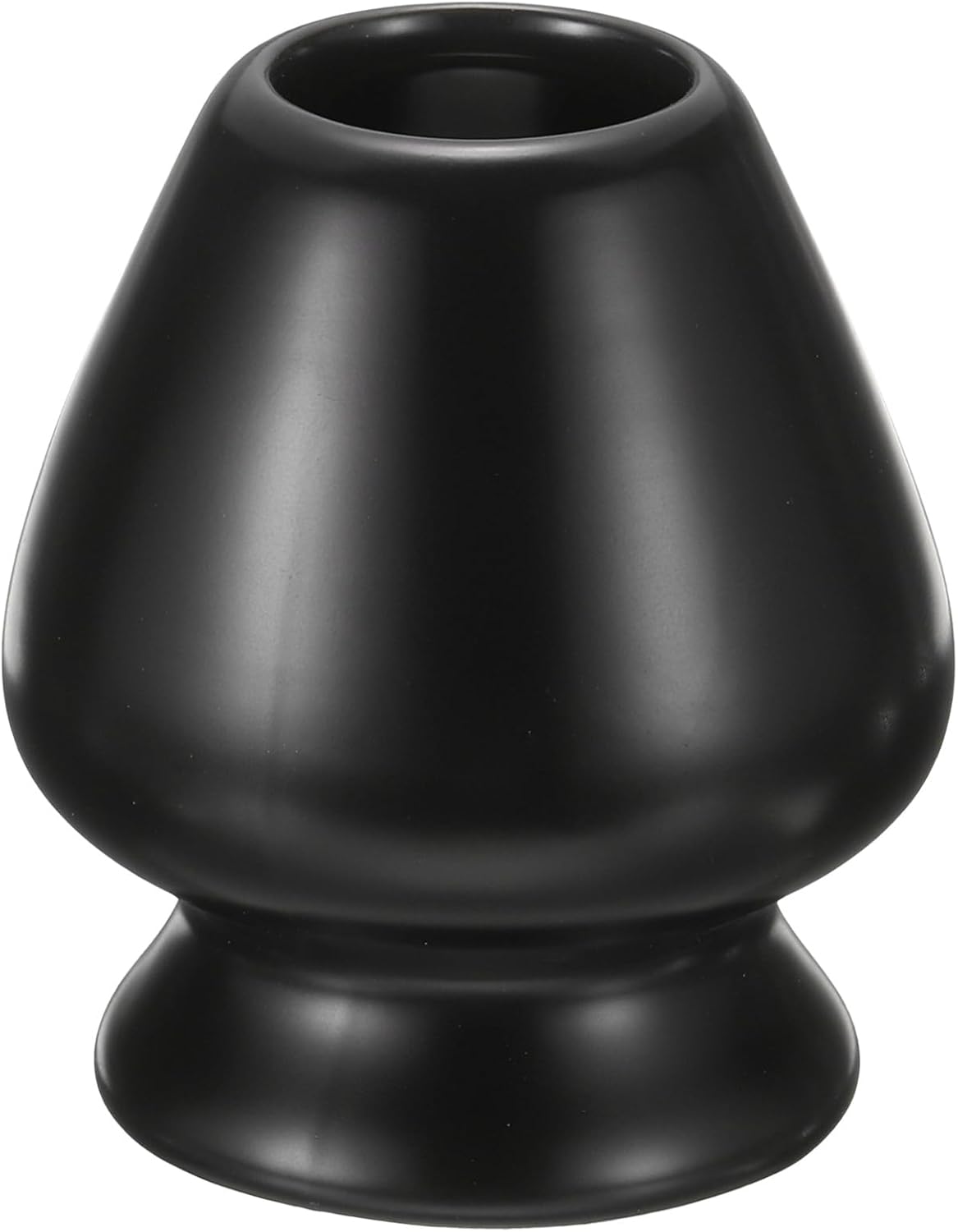 HARFINGTON Ceramic Chasen Stand 73mm Matcha Whisk Holder Teas Set Whisks Stand Traditional Matcha Tea Chasen Holder Tea Set Accessories for Tea Tasting, Matte Black