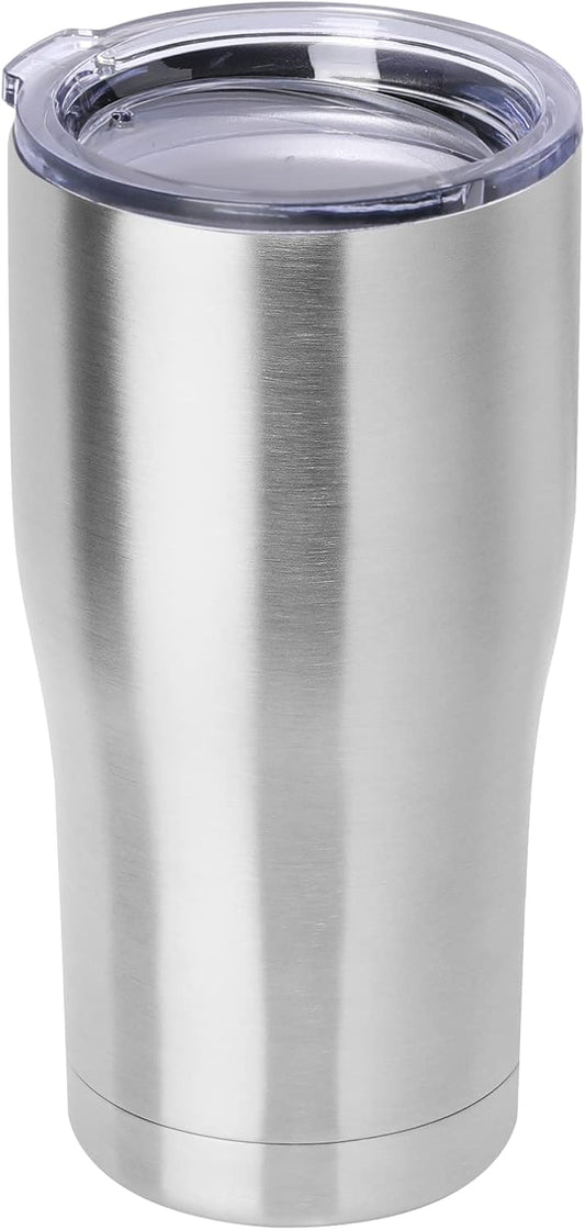 DOMICARE 20oz Tumbler with Lid Stainless Steel Tumblers Bulk, Double Wall Vacuum Insulated Coffee Travel Mug, Stainless Steel