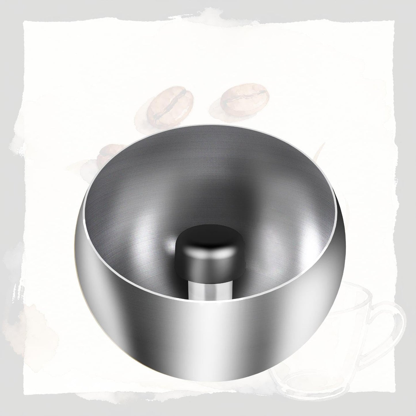 Espresso knock box –Stainless Steel,Coffee Knock box –Magnetic Base Removable Vertical Knock Bar,Knock Box with Shock-Absorbing and Non-Slip Base,Espresso Machine Accessories