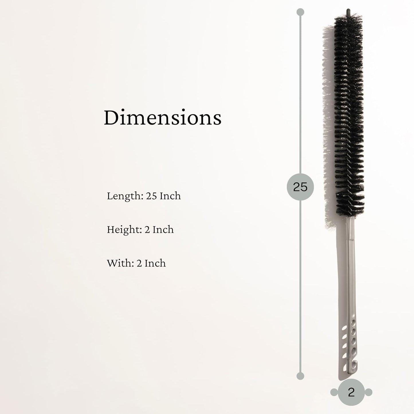 25 Inch (64cm) Flexible Lint Remover Cleaning Coil Brush for Dryers, Radiators, Refrigerators, Baseboards, and Other Special tasks. Coil Grill Brush by KONEX