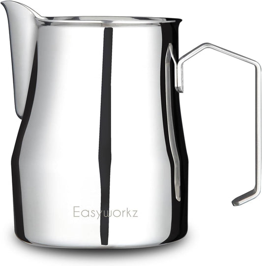 Easyworkz Espresso Steaming Pitcher Stainless Steel 15 oz Coffee Frothing Picther Milk Jug Cappuccino Latte Art Cup