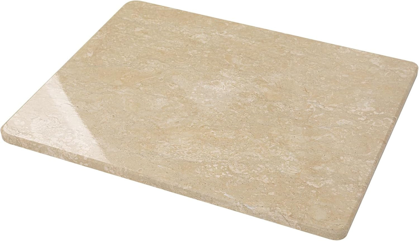 Marble Cutting Board For Kitchen, Large Marble Slab Pastry Board With Non-Slip Feet For Baking, Cheese, Charcuterie, Chocolate, 16x20 Inch, Pack Of 1 Piece