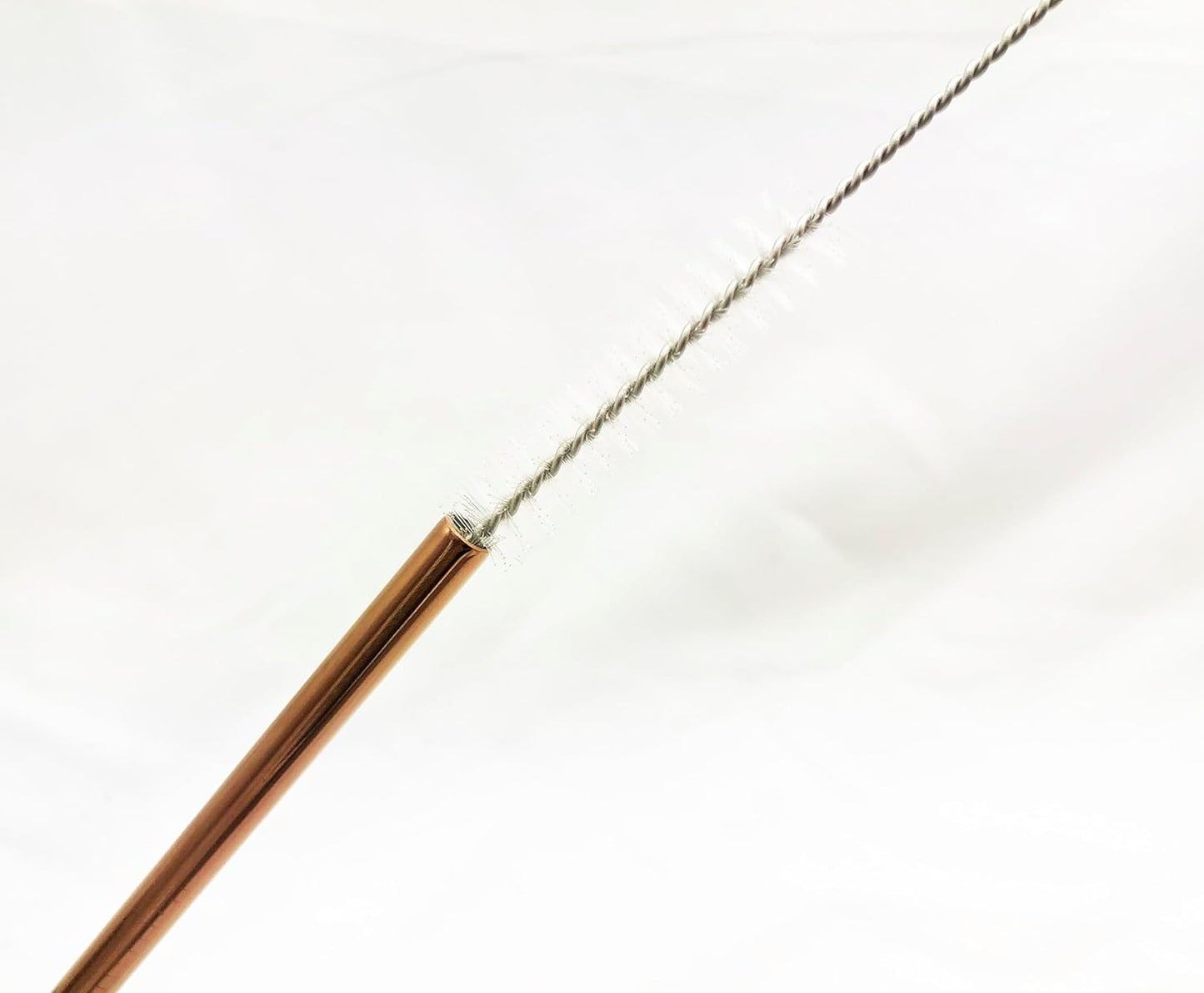 10 Pcs Stainless Steel Straws, Reusable Drinking Straws, Bent Metal Straw Sets with 2 Pcs Cleaning Brushes (Rose Gold, 8.5 Inch)