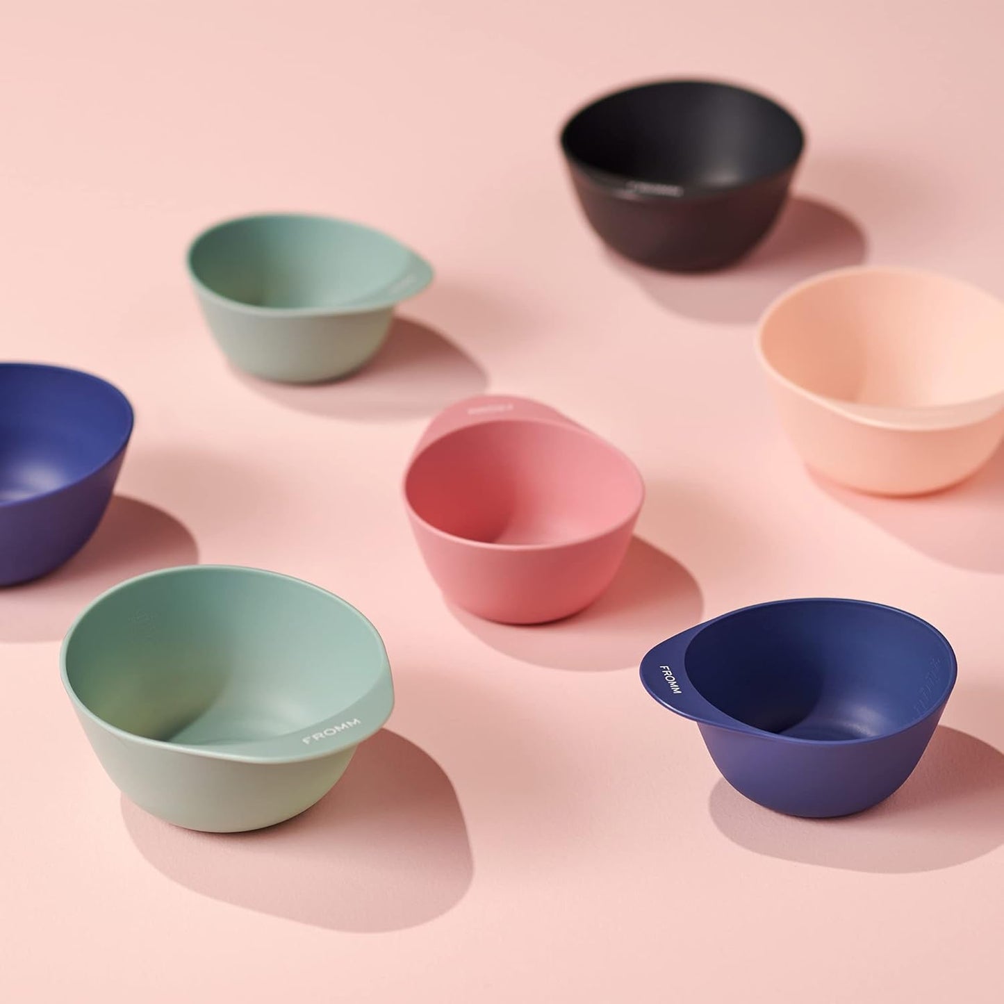 Fromm Color Studio Large Mixing Bowls for Hair Dye, Bleach, Coloring, and Treatments with Spill Proof Rubberized Base, 16 oz, 3 Pack