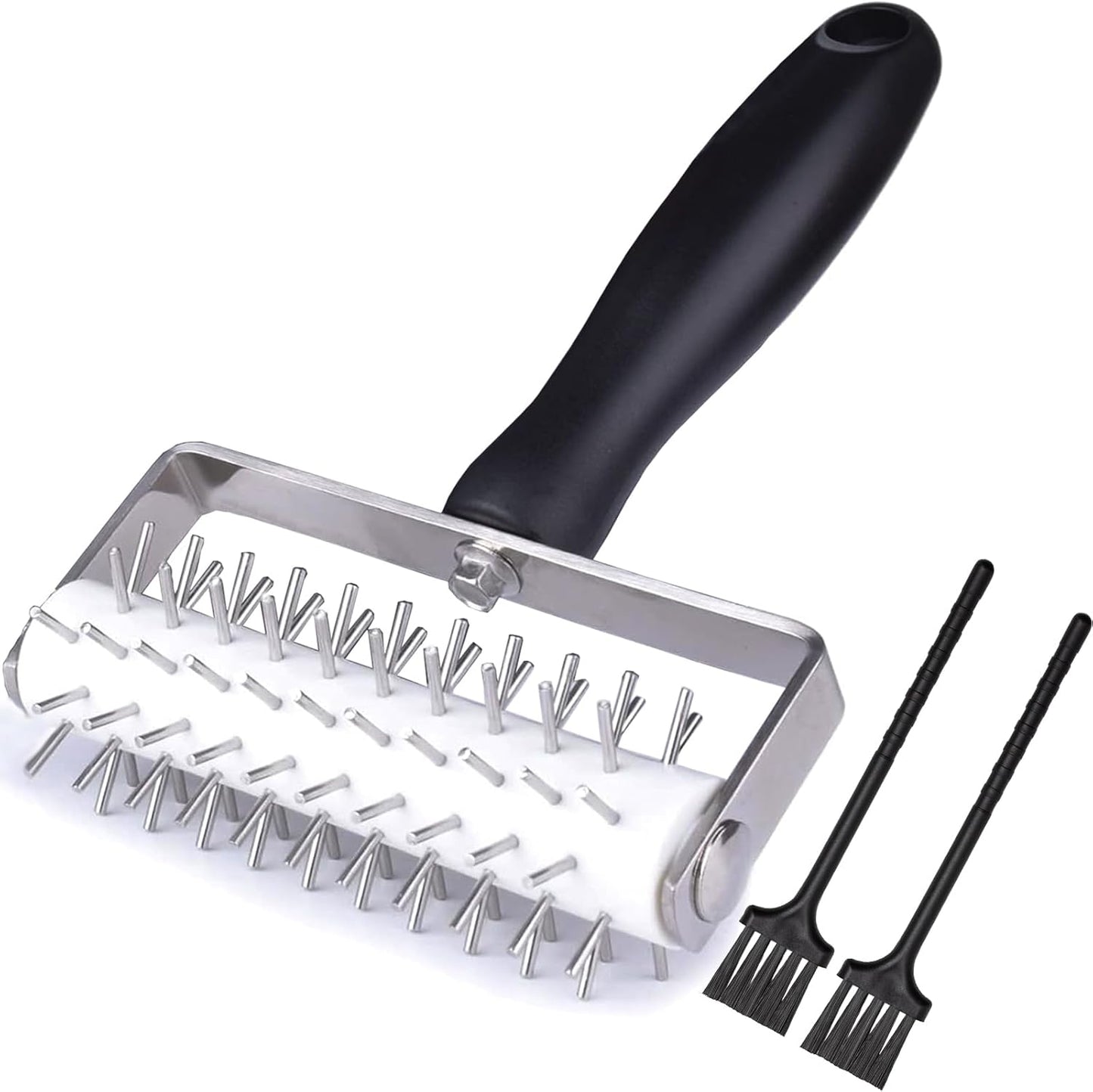 Pizza Dough Docker Roller Stainless Steel, Pin Puncher Dough Hole Maker, Docking Tool for Pizza Pie Cookie Pastry Bread