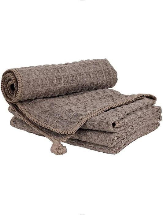 Barista Micro Cloth 4 Pack - watchget Microfiber Barista Cleaning Towels Coffee Cleaning Accessories for Espresso Machine, Steam Wand, Countertop, Kitchen Dish Cloth Waffle Weave Brown(12"x12")