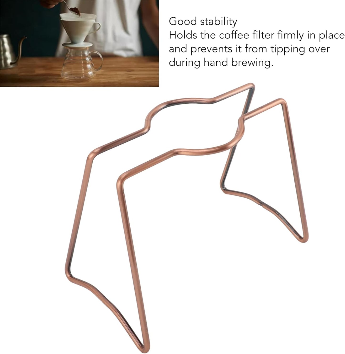 Clever Dripper,Pour Over Coffee Dripper Stand , Reusable Metal Pour Over Coffee Dripper Stand Circinate Portable Filter Holder Rack Drip Coffee Brewing Stand for Home Cafe Office Camping Travel