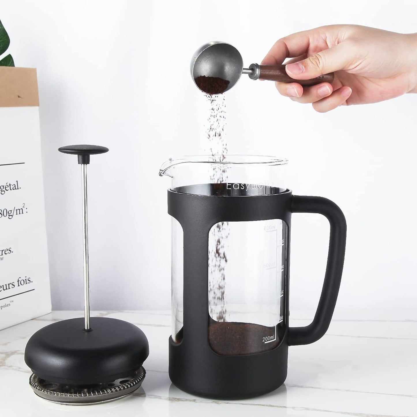 Easyworkz Retro Stainless Steel Coffee Spoon With Black Walnut Handle,10g - Measuring Spoon (Vintage)