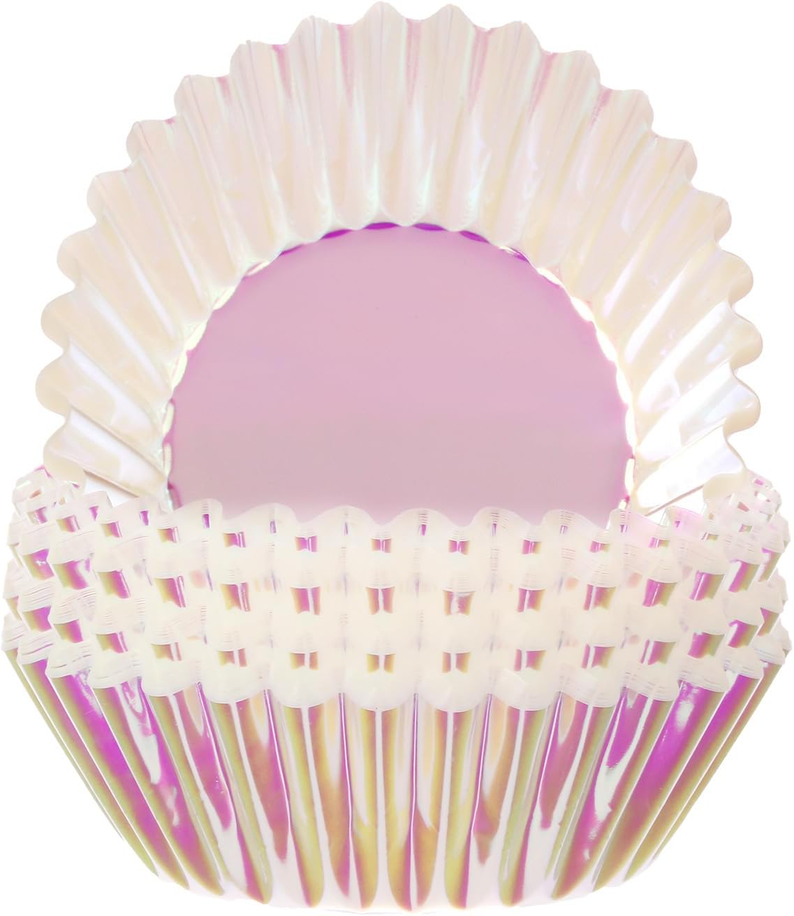 Iridescent Pink Cupcake Liners Wrappers Baking Cups Cupcake 100-Count Food Grade Gradient Design