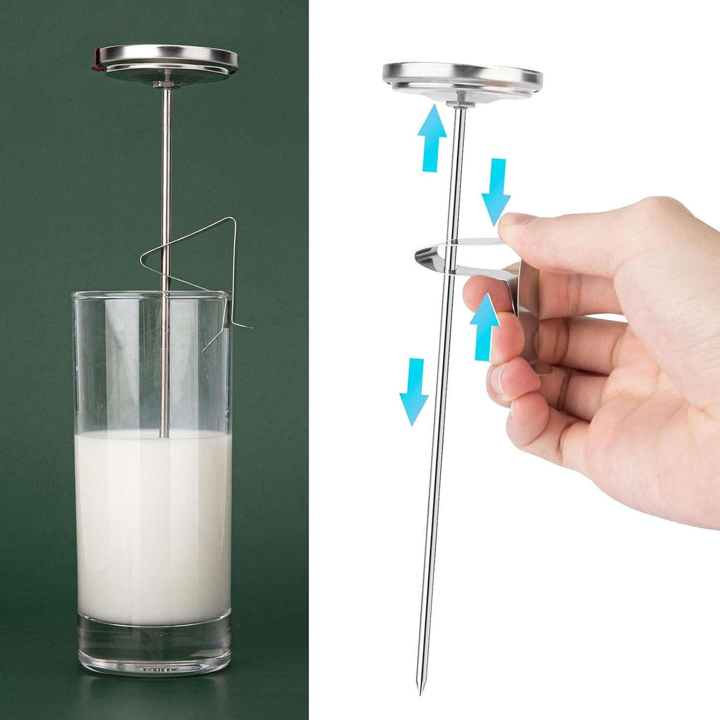 Candy Thermometer Cooking Thermometer with Instant Read Dial Meat Thermometer for Cooking Candy Deep Fry Oven by AikTryee