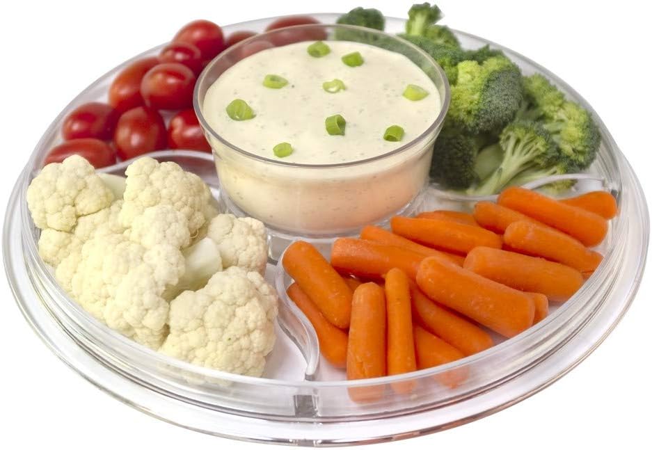 Cake Stand with Dome Cover, 6-in-1 Multi-Purpose Use, Cake Stand with Lid, Serving Platter, Punch Bowl, Desert Platter and More, BPA Free