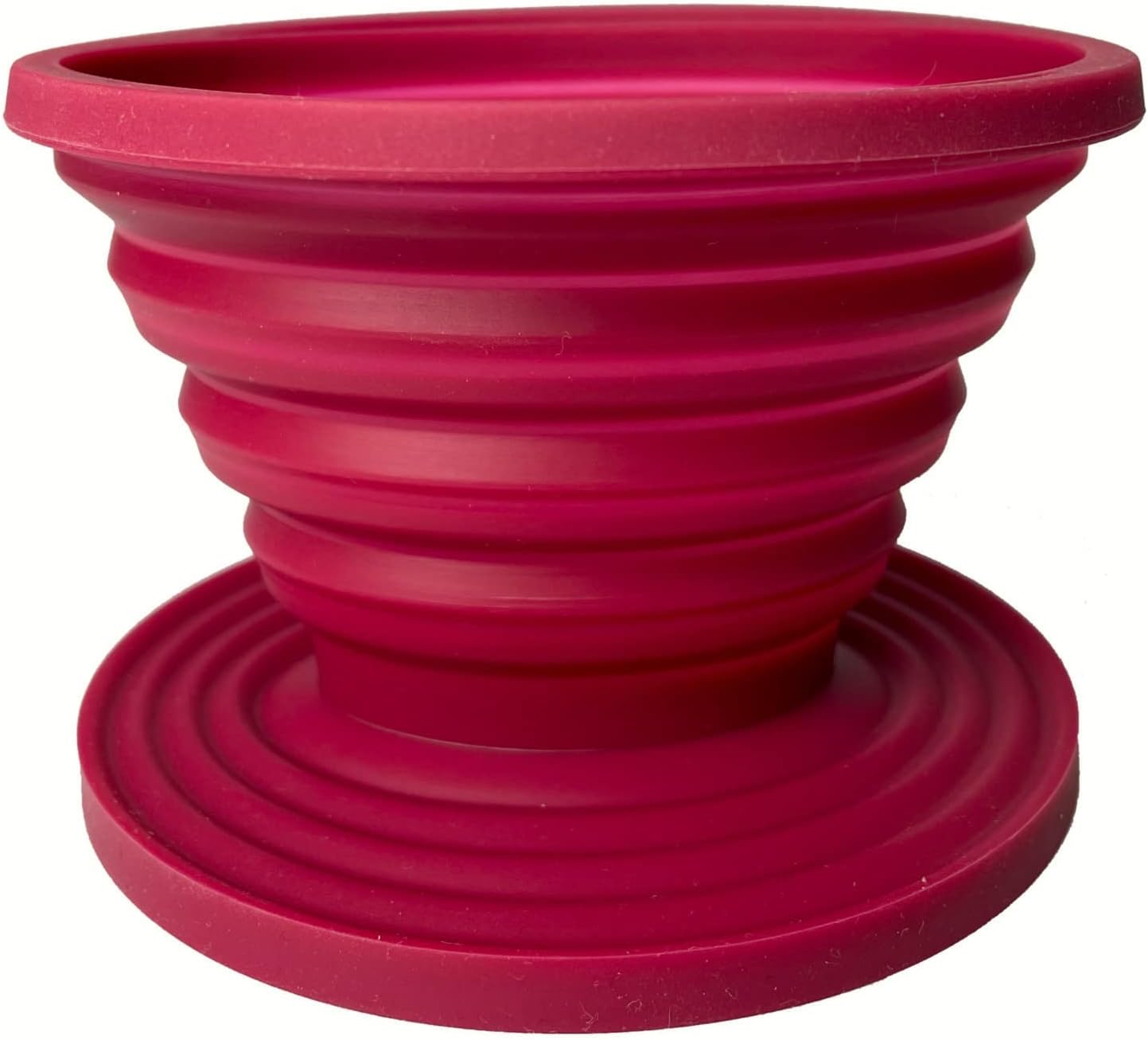 Collapsible Pour Over Coffee Dripper for Camp Coffee, Reusable Silicone Coffee Filter Holder for Camping Red