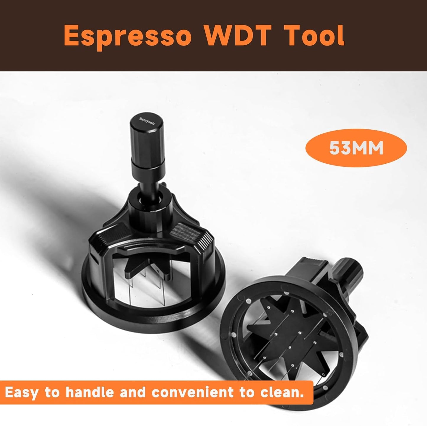 54mm WDT Tool ，Espresso Stirrer Distribution Tool,Compatible with Breville Portafilter 54mm,Adjustable Height,with Magnetic Suction