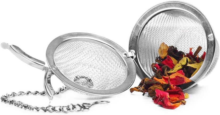 TGL Co. Stainless Steel Tea Infuser | Durable Teapot Green Tea Filter | Perfect for Loose Leaf Tea Brewing (Basket Infuser)