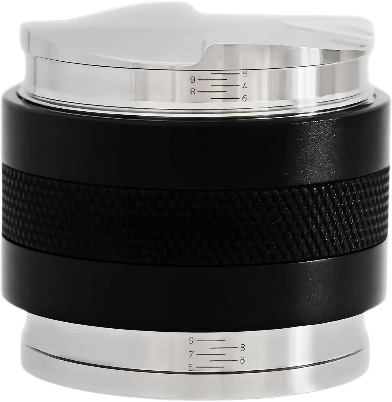 58mm Coffee Distributor & Tamper - Dual Head Adjustable Depth for Breville Barista Pro/Express/Touch - 304 Stainless Steel Coffee Leveler and Hand Tamper, Black