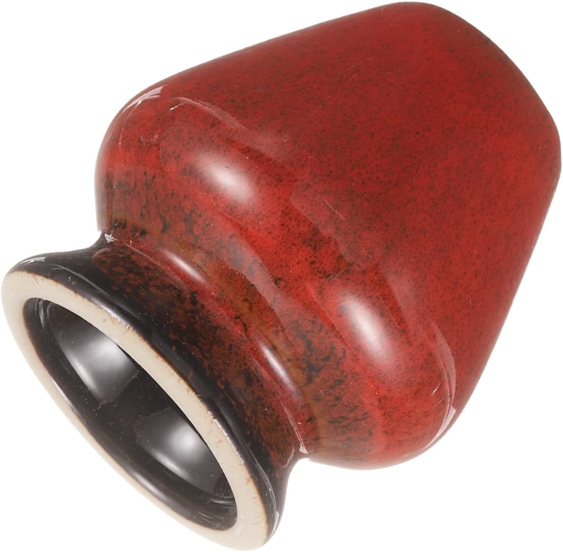 HARFINGTON Ceramic Chasen Stand 70mm Matcha Whisk Holder Teas Set Whisks Stand Traditional Matcha Tea Chasen Holder Tea Set Accessories for Tea Tasting, Gradient Red