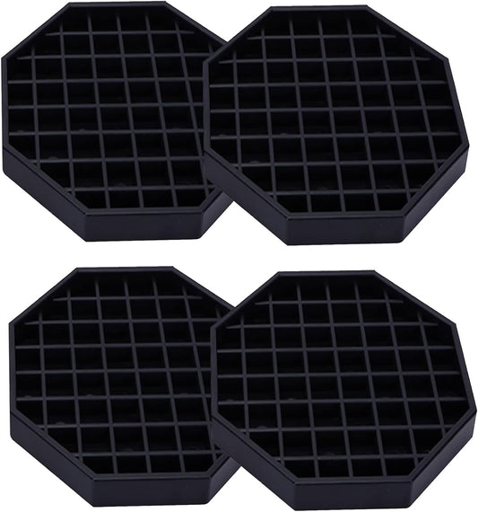 Drip Trays 6" Coffee Countertop Octagon Drip Tray Black Plastic Coffee Drip Tray With Honeycomb Grid, Pack of 4 (4 Pcs 6")