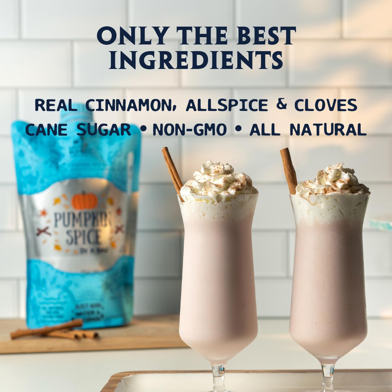 Lt. Blender's Pumpkin Spice in a Bag Cocktail Mixer - Each Bag Makes 1/2 Gallon of Cocktails - Add Alcohol or make as a Mocktail (Pack of 1)