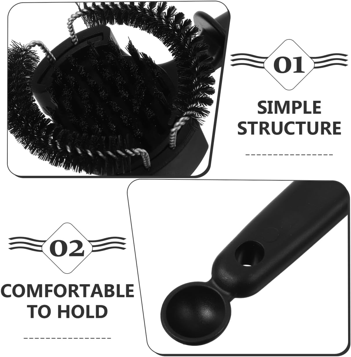 Coffee Machine Cleaning Brush - Espresso Machine Brush with Detachable Nylon Bristles Perfect for Group Head Cleaning