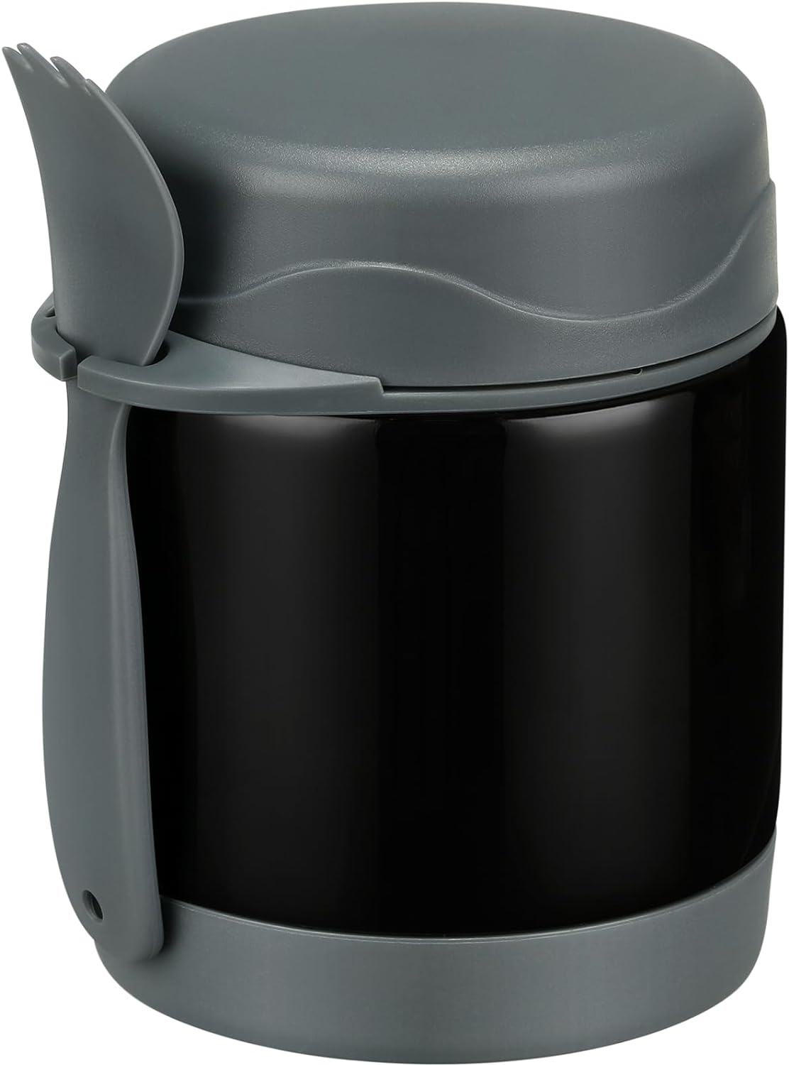 10oz Soup Thermo for Hot Food Kids,Lunch Thermo Kids Food Jar with Spoon Hot Insulated Food Containers,Leak Proof Stainless Steel Wide Mouth Lunch Food Thermo Jar for School(Black)