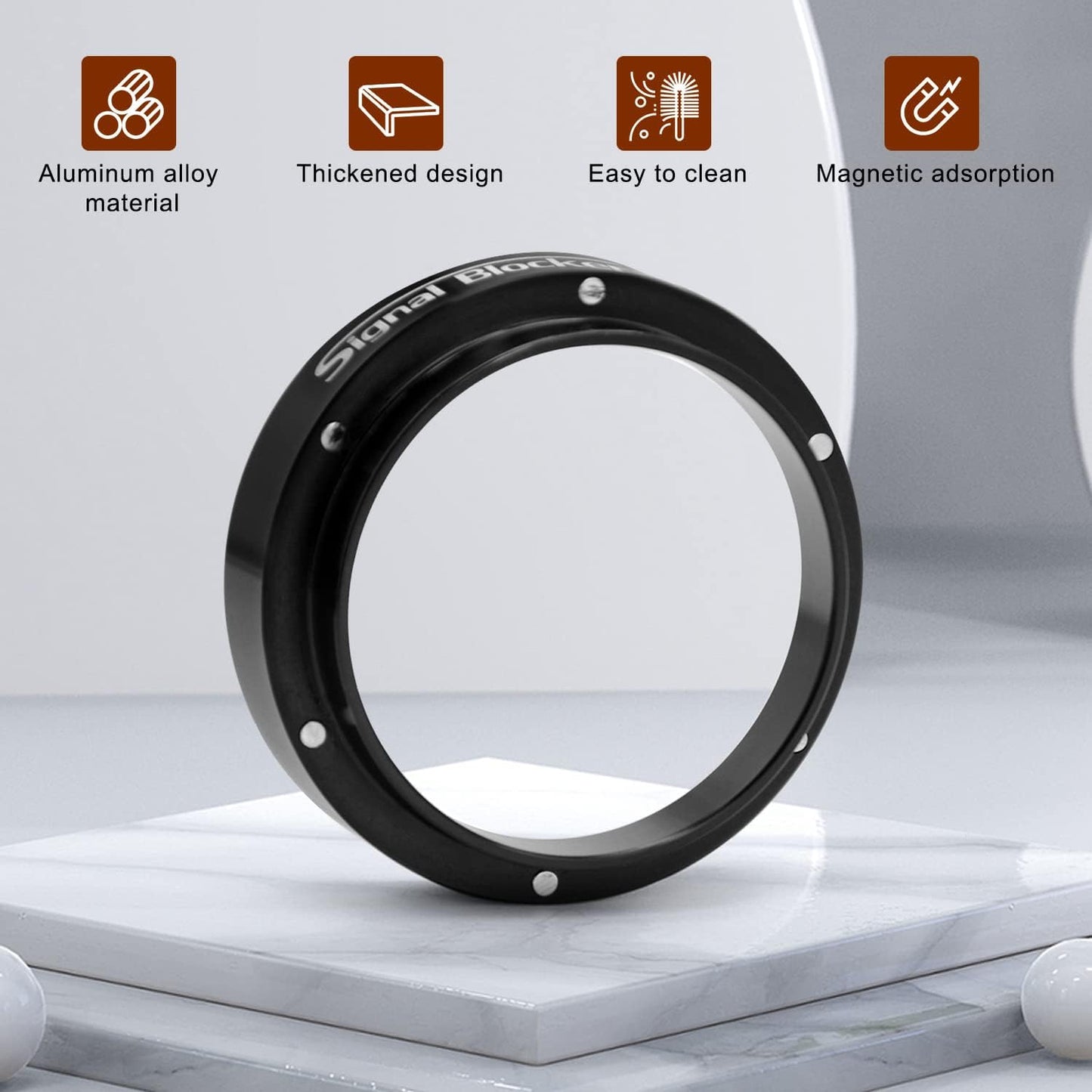 58mm Espresso Dosing Funnel: Coffee Dosing Funnel for Breville - 58mm Portafilter Funnel Magnetic Coffee Dosing Ring Aluminium Metal | Espresso Machine Accessories Bundle Including Espresso WDT Tool