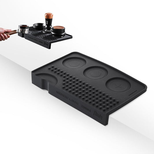Espresso Tamping Mat for Counter - Ultra Thick Silicone Tamper Mat Coffee Bar Mat, 9.6''×5.9'' Espresso Mat for Countertops,Fits for Baristas Home Kitchen Bar, Waterproof