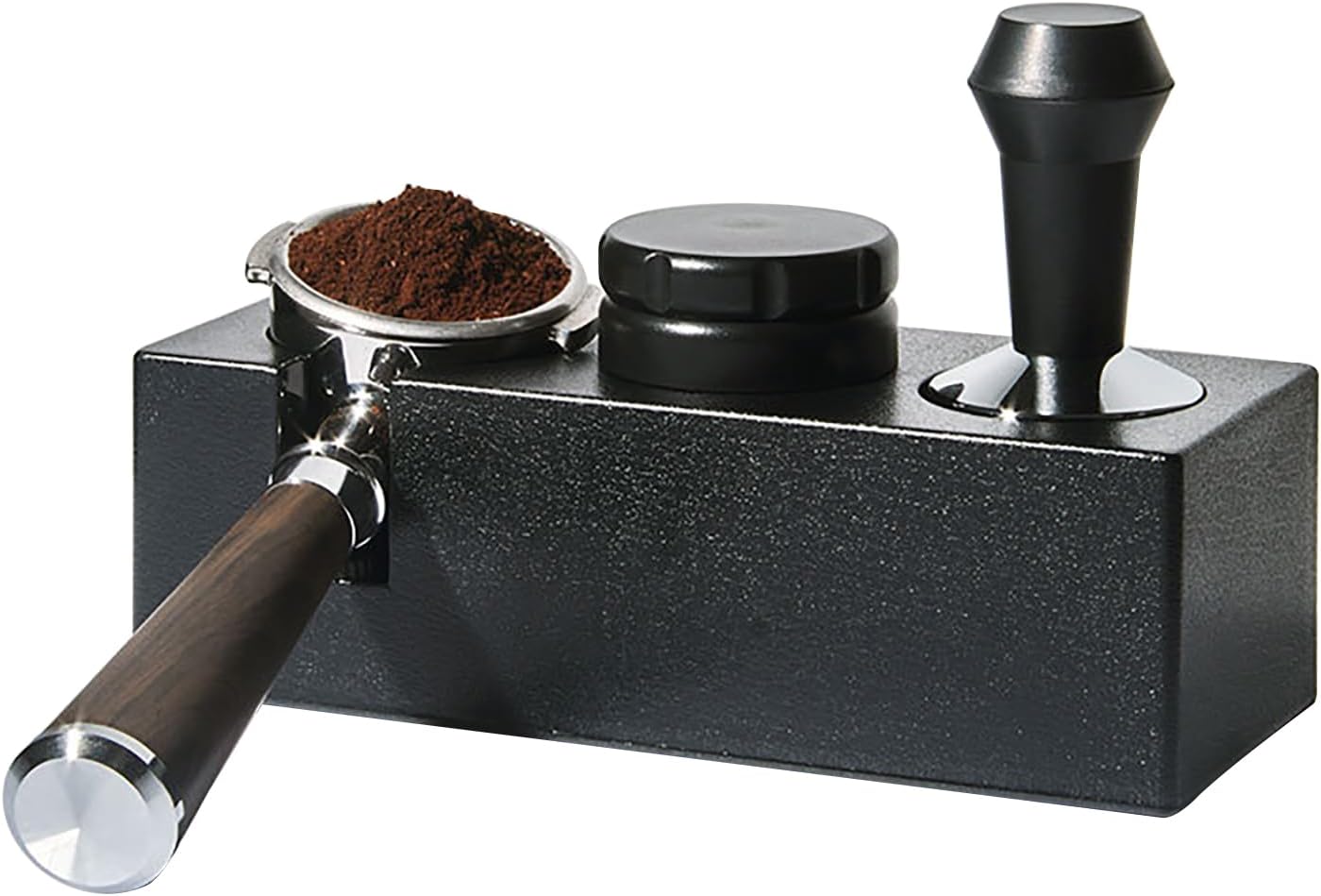 Espresso Tamping Station, ABS Plastic Black Portafilter Holder Espresso Coffee Equipment for Bar Home Office,Fit for 51mm 53mm(Accessories not Included)