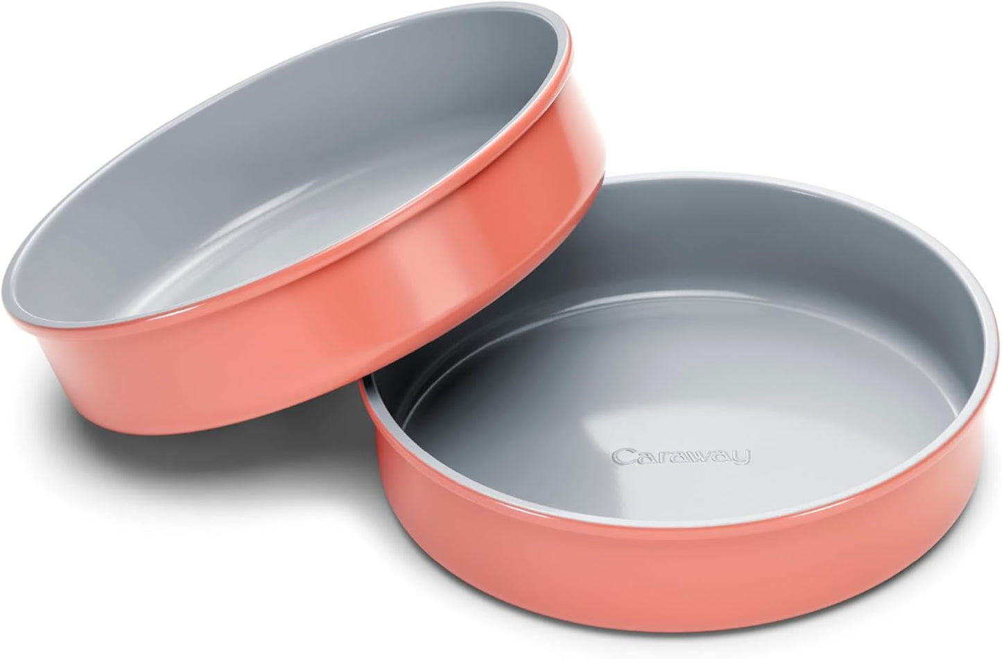 Caraway Non-Stick Ceramic 9” Circle Pans - Naturally Slick Ceramic Coating - Non-Toxic, PTFE & PFOA Free - Perfect for Birthday Cakes, Tartes, & More - Perracotta