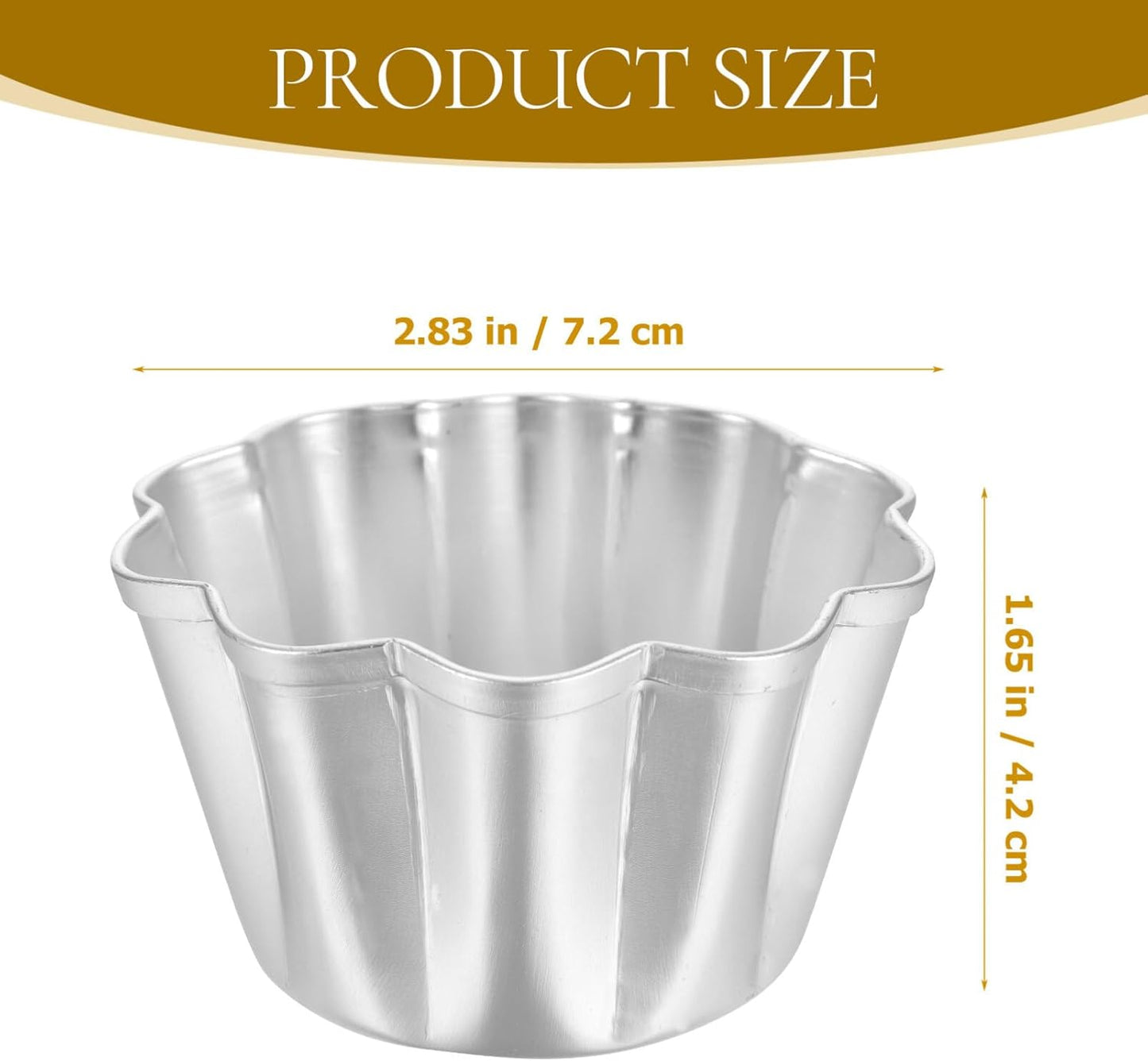 6Pcs Egg Tart Molds Aluminium Pie Tins Mini Tart Tins Tiny Pie Tin Cupcake Cake Mold Pudding Molds for Home Baking