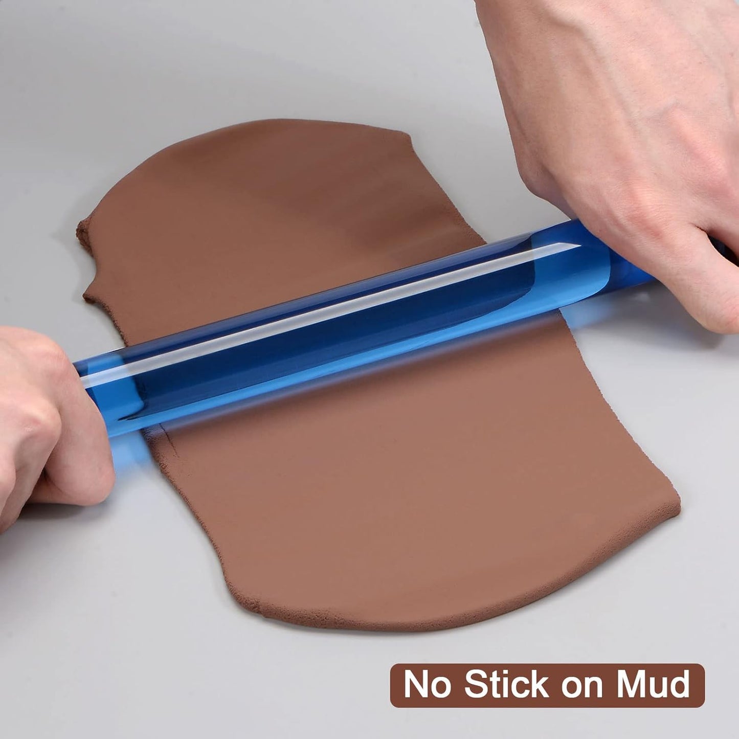 HARFINGTON Acrylic Clay Roller 6 Inch x 1 Inch Solid Non-Stick Plastic Round Tube Roller Polymer Clay Rod Fondant Rolling Pin for Shaping, Sculpting, Modeling DIY Crafts, Purple