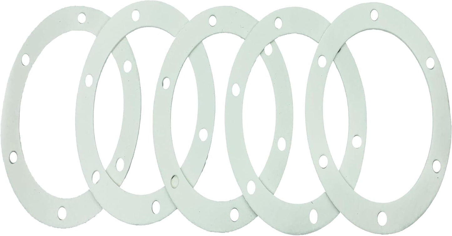 6" Pellet Stove White Gasket for Combustion Exhaust Fan Mounting Blower to Housing Seal with 100's and Most Pellet Stoves 2100J MAR60487（5/Pack）