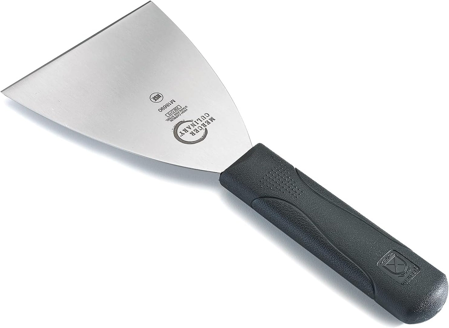 Mercer Culinary Millennia Grill Scraper, 4 Inch x 4-1/2 Inch Blade, Black Handle