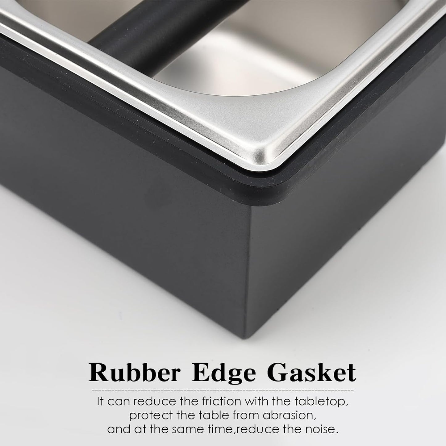 Espresso Knock Box, Stainless Steel Coffee Bag Container, With Steel Bracket And Noise Reducing Rubber Ring (S)