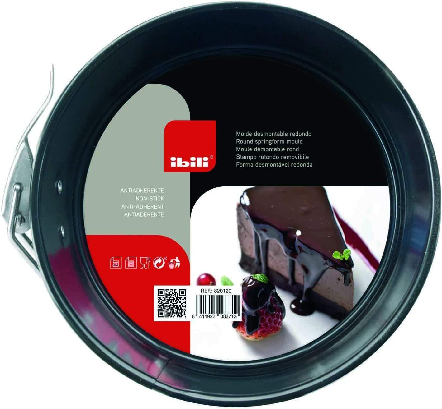 IBILI Moka Springform Pan Cake Mold Tin Non Stick with Loose Detachable Bottom for Baking (4 Inches)