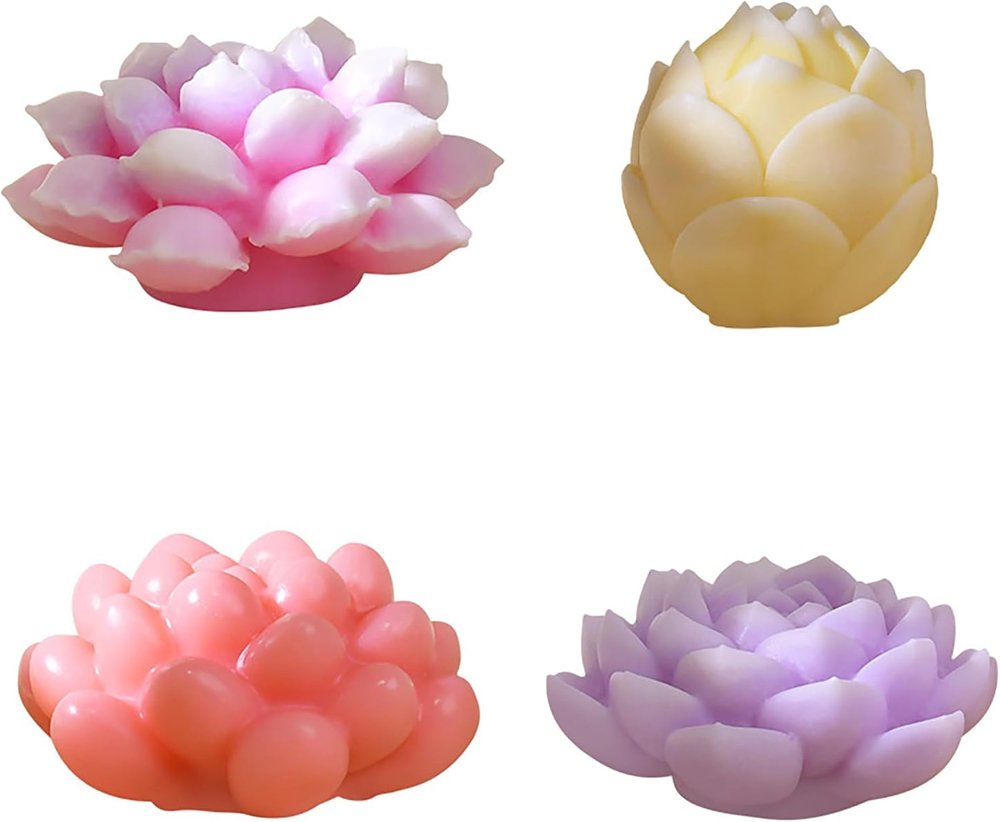 3D Succulent Flower Mold - Peony & Resin Casting Molds for Candle Making & Jewelry Craft