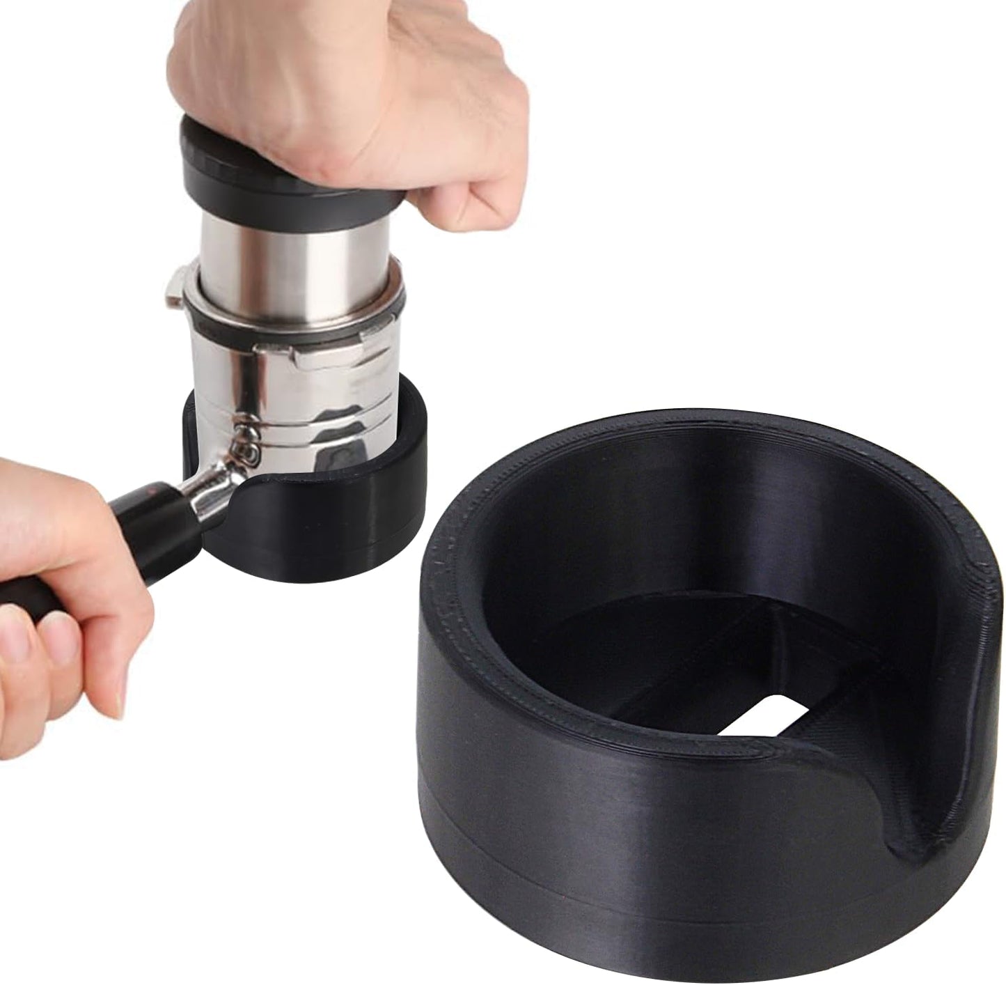 Coffee Tamper Base for Ninja Espresso ES601 | Portafilter Stabilizer Stand | Improves Espresso Tamping Stability & Extraction | Anti-Slip PETG Base | Compatible with Ninja Luxe Cafe Machine