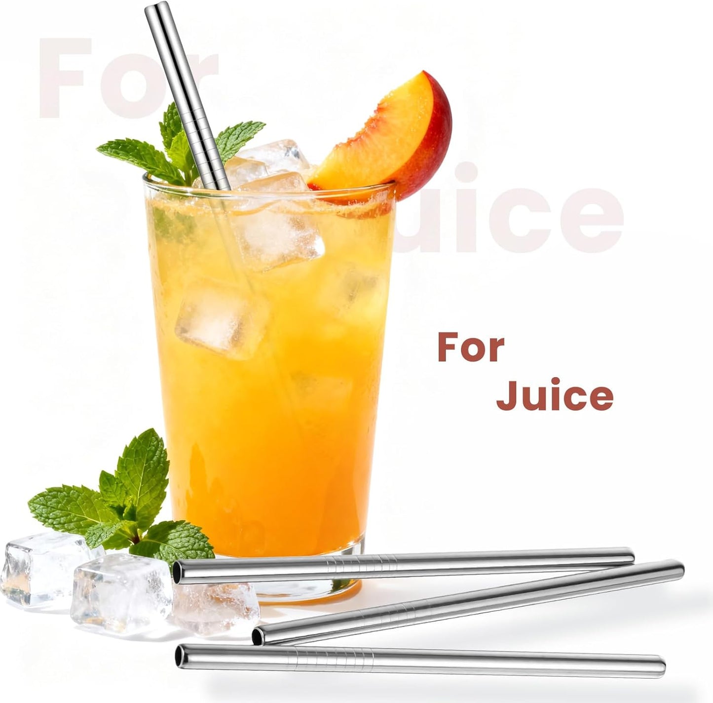 10Pcs Short Metal Straws, Metal Straws Reusable, Stainless Steel Straw Cocktail Straw with 2 Cleaning Brushes, Bent Cup Accessories for Coffee Mugs, Small Glasses or Cups