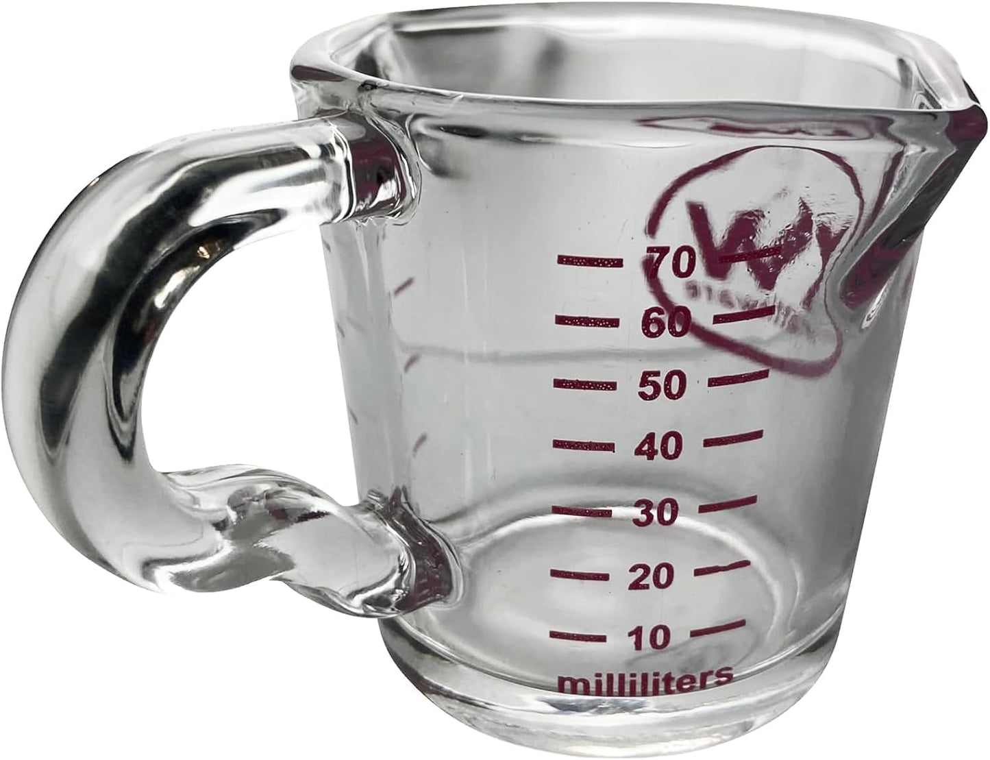 Rattleware 3 oz Espresso Shot Glass Pitcher with Handle - Double Spouted Genuine Barista Measuring Cup with ML & OZ Graduations - Durable Swift Espresso for Pouring Shots & Coffee