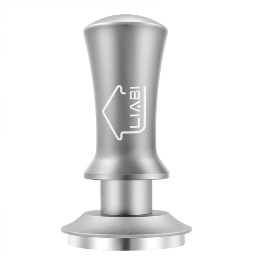 Coffee Tamper 51mm, Espresso Tamper with 2 Spring Loaded Tamper, Barista Coffee Tamper Tools with Aluminum Tamper Stand Holder, 100% Stainless Steel Flat Base Tamper for Espresso Machine(Silver)
