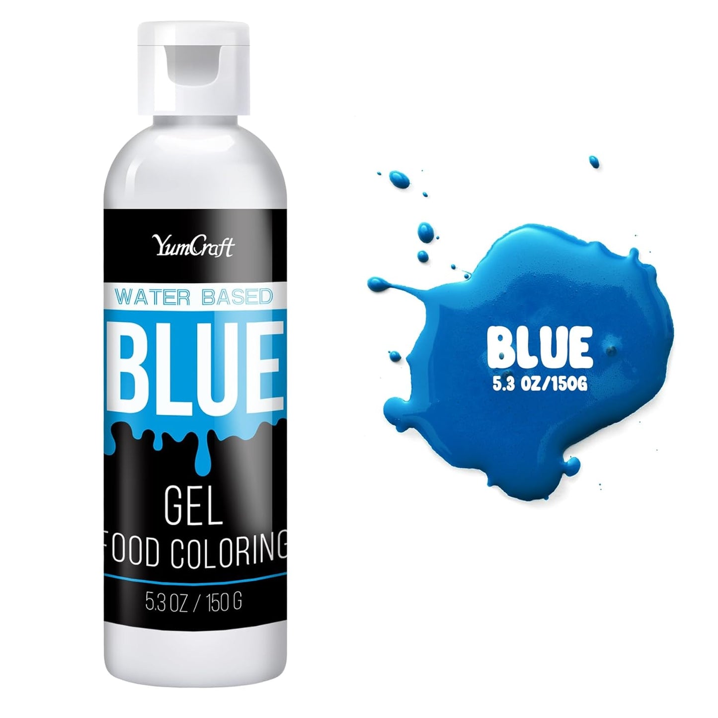 Food Coloring Gel - Vibrant Color Gel Food Coloring for Cake Decorating, Baking, Easter Egg, Icing - Tasteless Food Color Dye for Fondant, Cooking, Slime, Airbrush (Blue, 5.3oz)