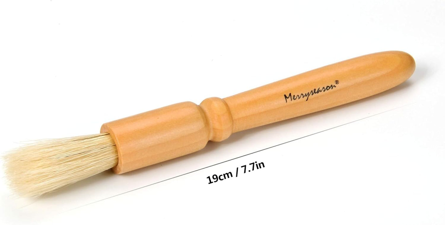 Coffee Grinder Cleaning Brush, Wood Handle & Natural Bristles Wood Dusting Espresso Brush Accessories for Bean Grain Coffee Tool Barista Home Kitchen