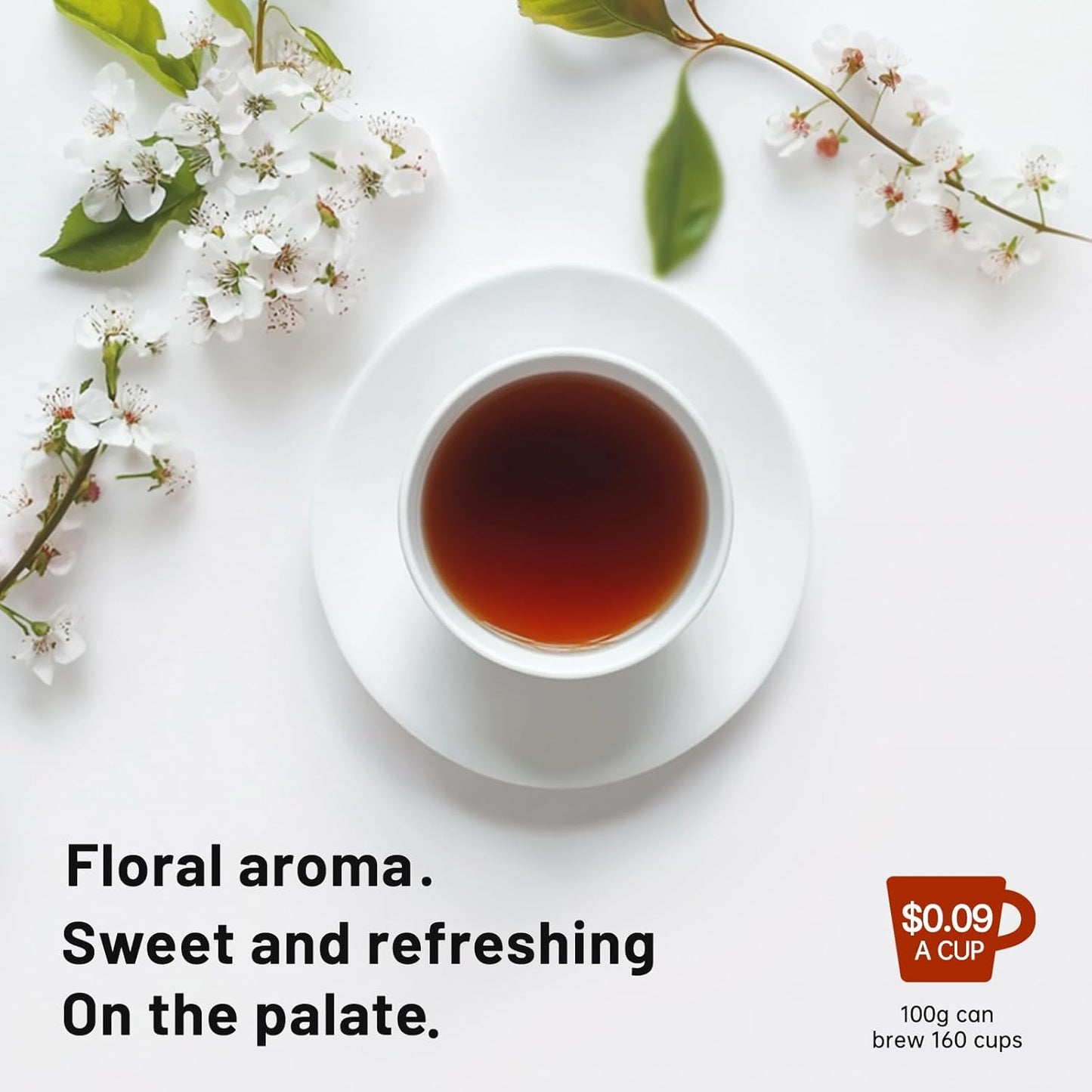 iTeaworld China Lapsang Souchong Loose Leaf Black Tea No smoky flavor smooth light floral and fruity aroma 100g Free 20 Tea Bags