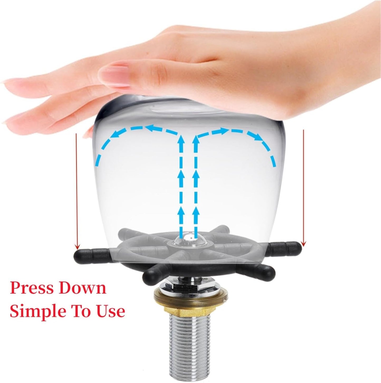 DIBTSA Pitcher Rinser, Automatic Glass Cup Washer, Stainless Steel Coffee Milk Tea Cup Cleaner Sink, for Home Kitchen Hotel Bar Restaurant (10.4x6.4x2.6 Inch)