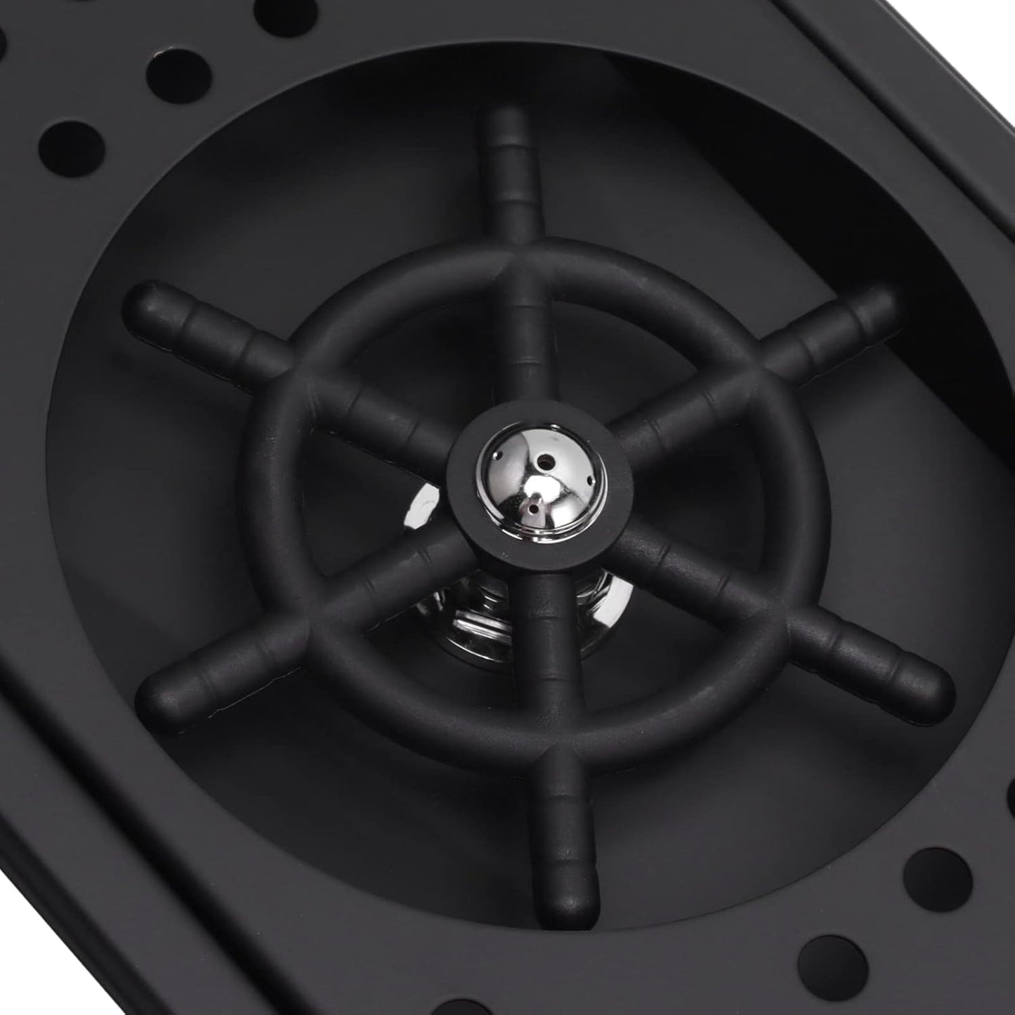 Glass Rinser Cup Washer 304 Stainless Steel Drain Drip Tray Hose Washing Equipment Coffee Shop Bar Glass Sink Rinser (Black B)